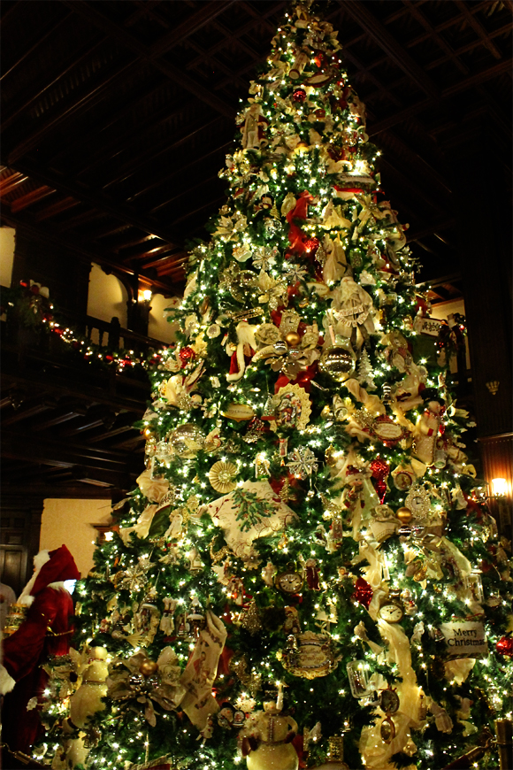 The Christmas tree at Hotel Del Coronado